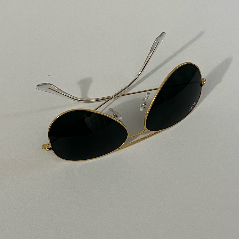 Gold and Black Aviator Sunglasses